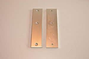 VH Binnenschild Blind 193/50 F2 GEH CJ  193x59 mm. voor de binnenkant van een deur.  (blindschild) (blindgreep) (greep) (hendel) (binnenschild) (plaat) (zilvereplaat)