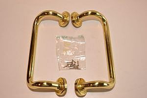 Greep  dubbelgebogen   Messing HoH 200mm. (dubbel) (gebogengreep) (greep) (klink) (hendel) (deurgreep) (deurhendel) (deurvastpakker) (deurklink)  LET OP. dit is geen set dit gaat per 1 greep.