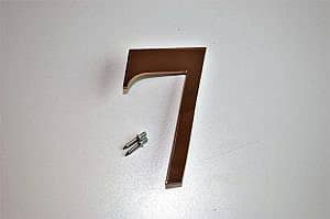 Huisnummer getal 7 brons BZ/PVD/TIN Incl Bevestiging (huisnummer) (nummer) (huis) (getal)