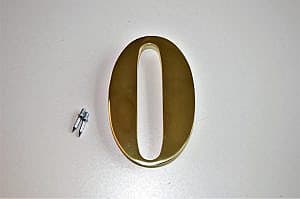 Huisnummer getal 0 Messing Niro/PVD/TIN incl Bevestiging (huisnummer) (nummer) (huis) (getal)