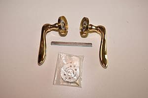 Valli valli VCR deurkruk massief messing op rozet  DEURKR M/ROZ VV H 165R MES