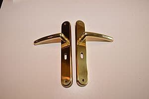 Valli valli Deurkruk op garnituur geveerd massief messing tbv baard sleutel DEURKR/SCH VV H163P    MES     SL56  PC56.