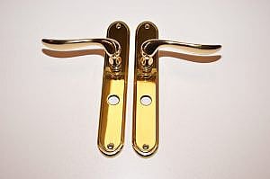 Valli valli VCR deurkruk op schild massief messing deurkruk geveerd