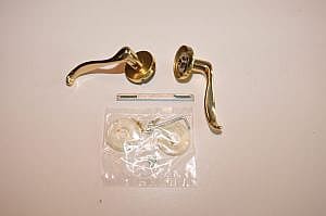 ES ECOSTILE Deurkruk geveerd massief messing van de Valli Valli Gruppo  DEURKR M/ROZ VV H  45R MES