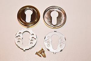 Valli Valli rozet voor cilinder/deur Messing/chroom ROZET    VV K4704  MES/CHRO      PC Deurrozet/cilinderrozet   PRIJS PER PAAR!