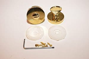 Valli valli Wc deur slotje wc deur rozetslot rozet  Massief messing     VV K  43  MES     WC   PRIJS PER STUK.