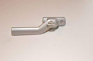 Axa raam greep rechts afsluitbaar Antraciet grijs  voor naar buiten draaiende ramen.